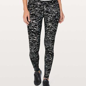 Lululemon Wunder Under Hi-Rise Tight 28" 8 Liquid Platinum Alpine White Multi